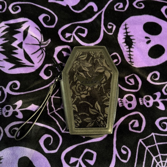 Killstar Gothic Black Coffin wallet wristlet - Picture 3 of 8